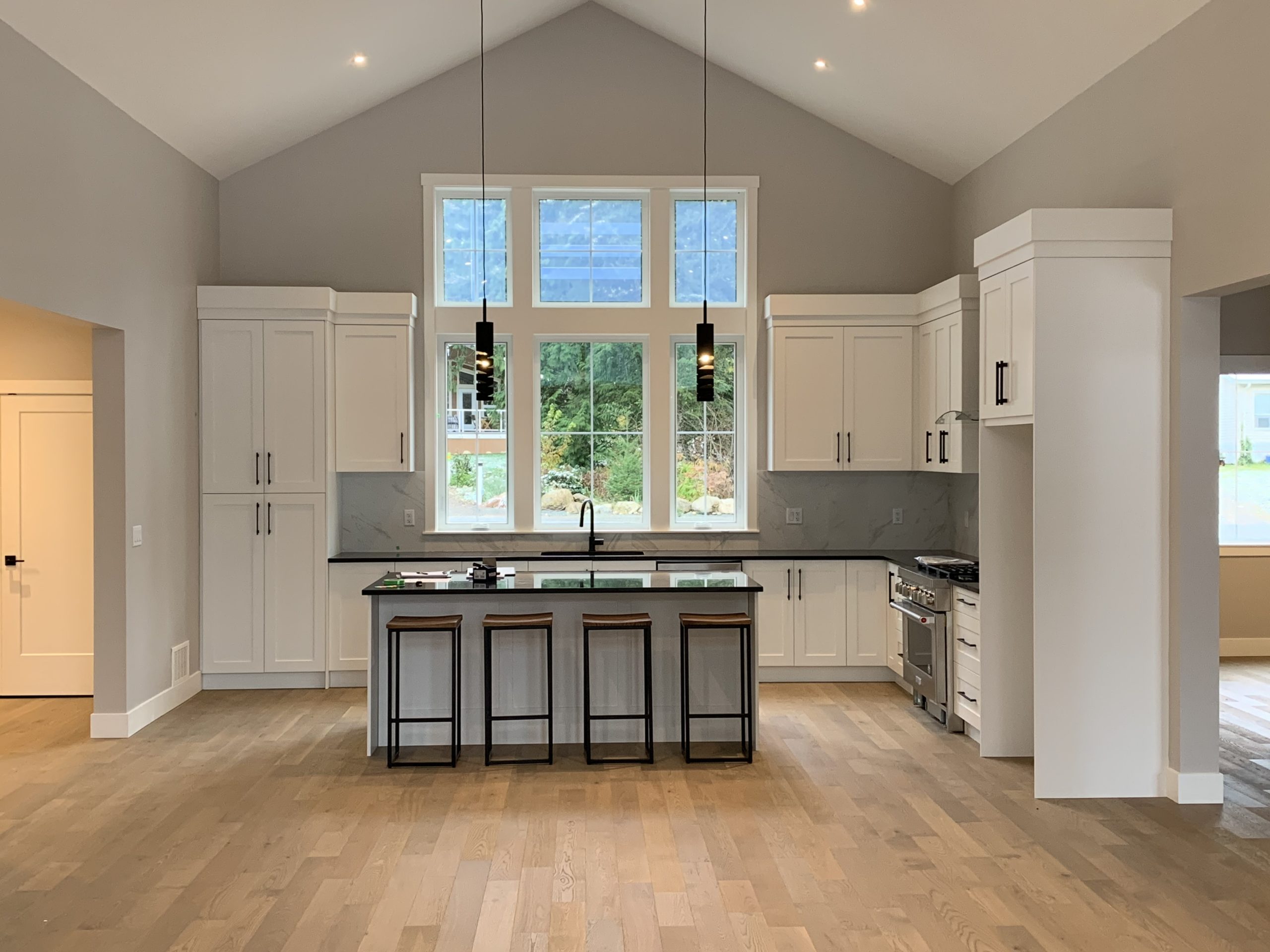 Kitchen with Vaulted Ceiling